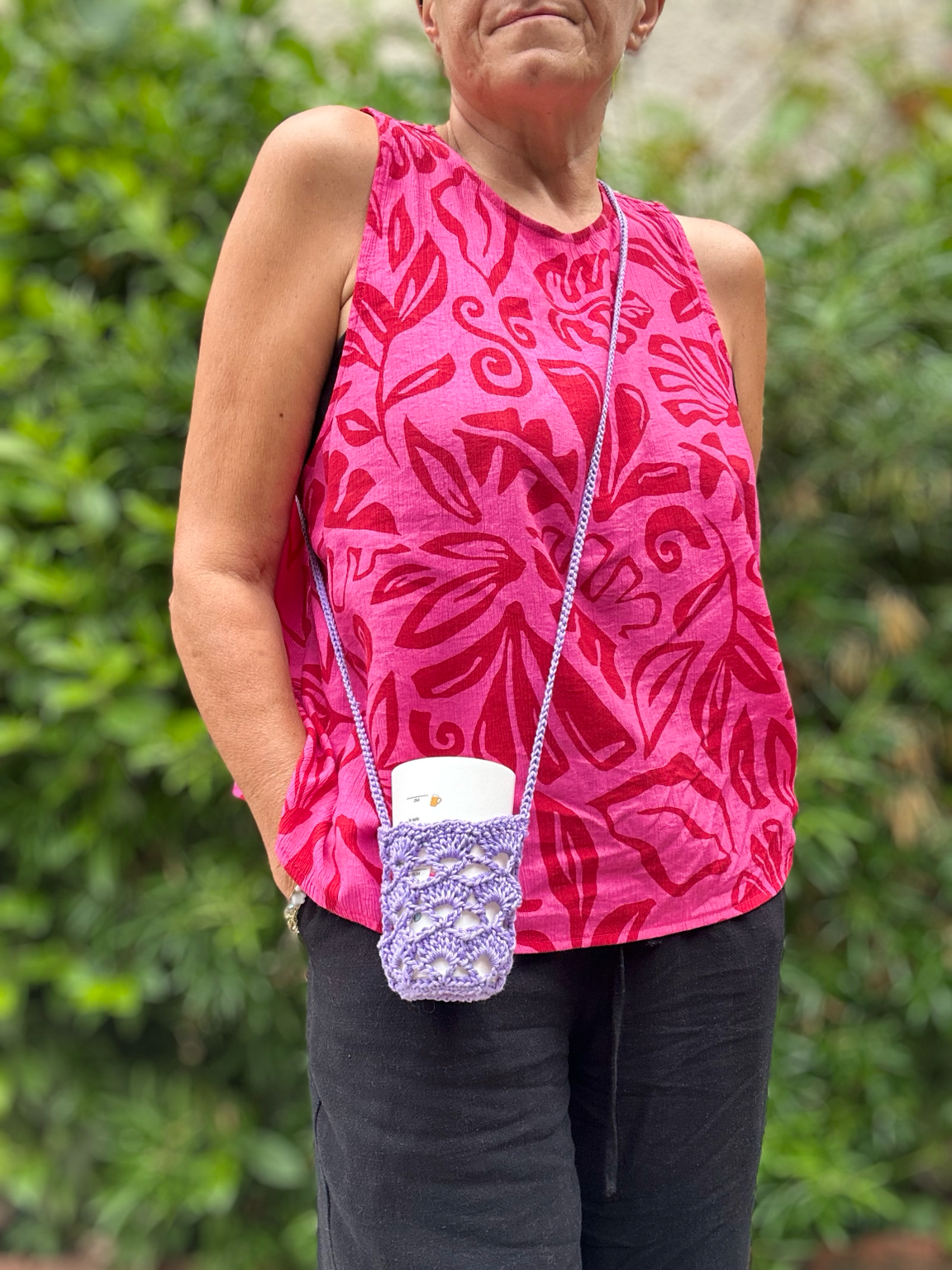 Porte-verre en crochet fait main – Porte-gobelet bohème