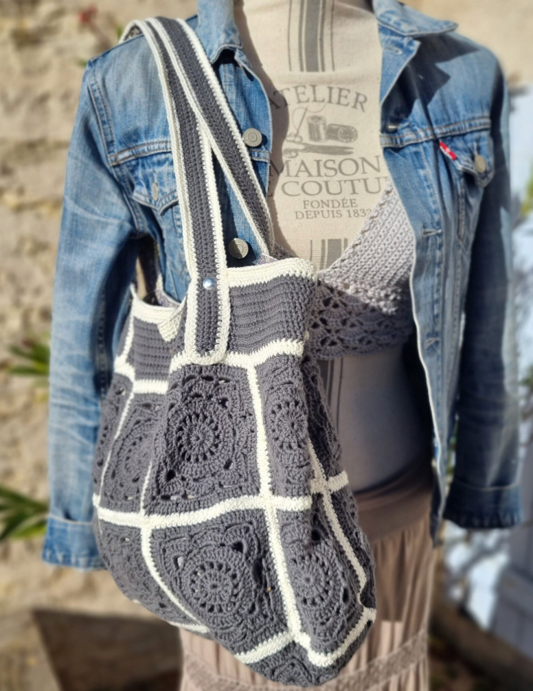 Sac cabas en crochet bohème - image 2