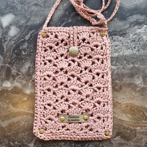 Pochette téléphone crochet/raphia - image 5