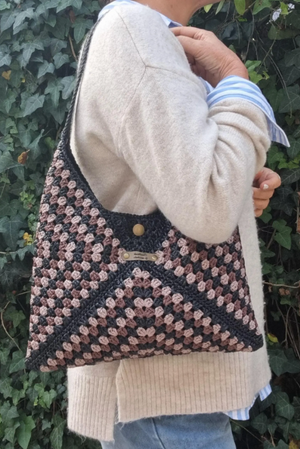 Sac hobo en crochet/raphia - image 2