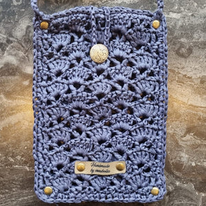 Pochette téléphone crochet/raphia - image 4