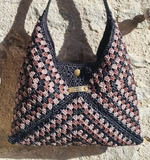 Sac hobo en crochet/raphia - image 5