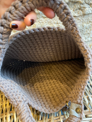 Sac cabas en crochet en fil de macramé - image 8