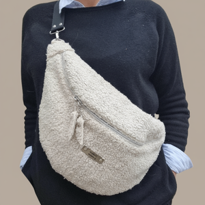 Sac banane moumoute tissu bouclettes - SUR COMMANDE