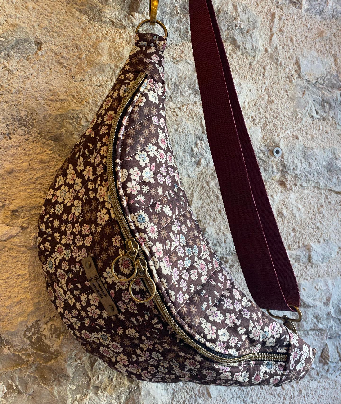 Sac banane tissu effet liberty - 3 tailles - 3 coloris - image 2
