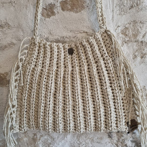Sac à main en crochet effet pailleté à franges - image 13