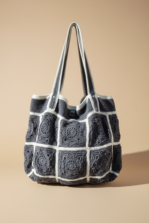 Sac cabas en crochet bohème