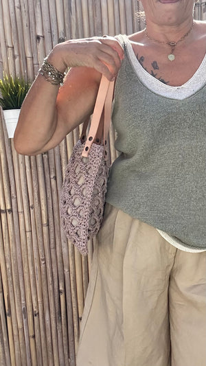sac raphia crochet fait main
