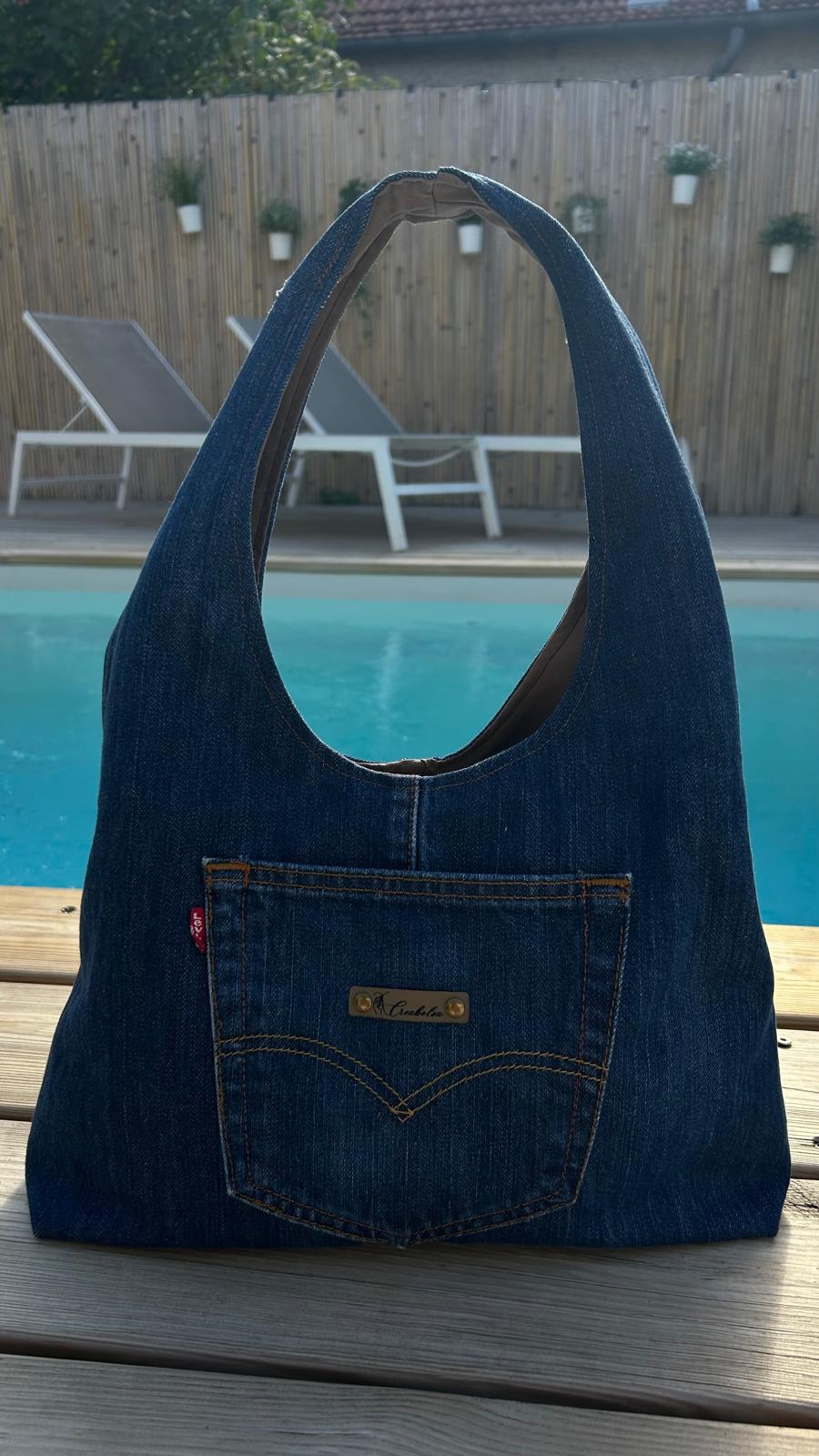 Sac hobo upcyclé jean Levi's