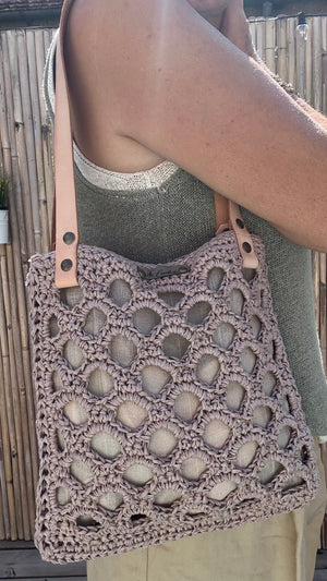 sac raphia crochet fait main
