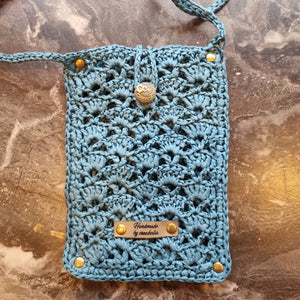 Pochette téléphone crochet/raphia - image 13