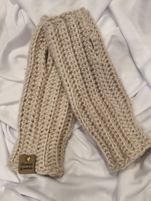 Mitaines en crochet beige, idée cadeau - image 3