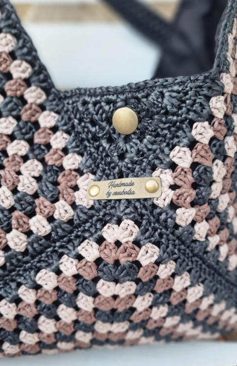 Sac hobo en crochet/raphia - image 6