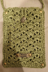 Pochette téléphone crochet/raphia - image 7