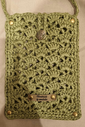Pochette téléphone crochet/raphia - image 7