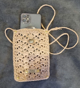 Pochette téléphone crochet/raphia - image 11