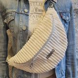 Sac banane tissu velours grosses côtes, réalisation sur commande - image 4
