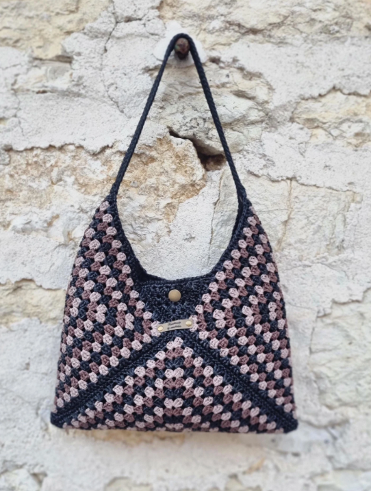 Sac hobo en crochet/raphia - image 7
