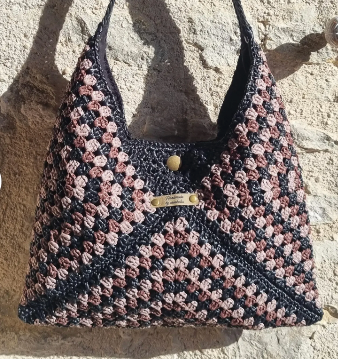 Sac hobo en crochet/raphia - image 5