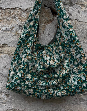 Sac hobo fait main en simili daim kaki - image 10