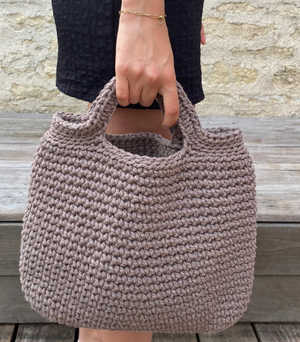 Sac cabas en crochet en fil de macramé - image 3