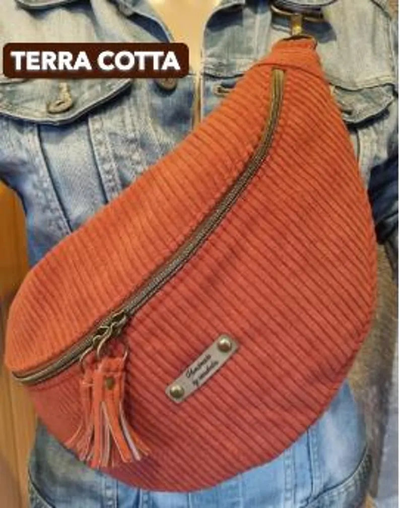 Sac banane fait main en velours côtelé – création artisanale sur commande - image 12