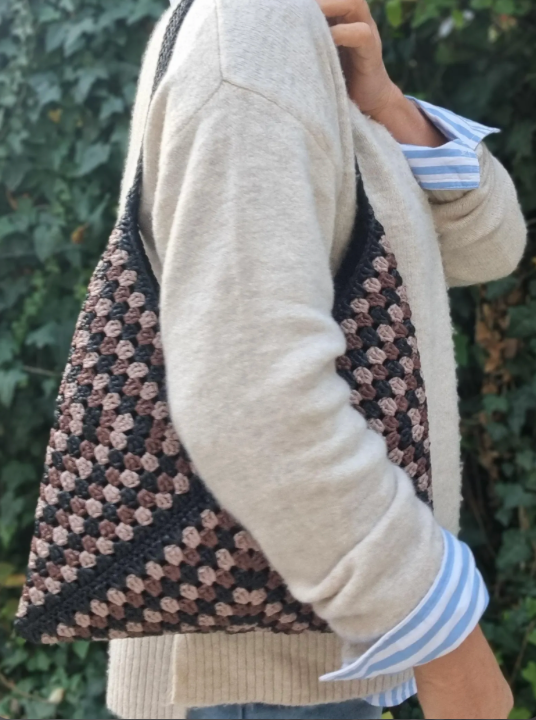 Sac hobo en crochet/raphia - image 4