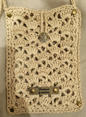 Pochette téléphone crochet/raphia - image 6