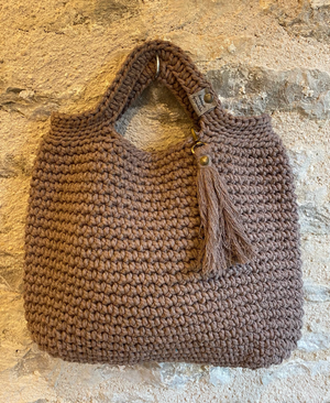 Sac cabas en crochet en fil de macramé - image 4