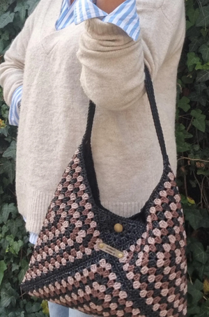 Sac hobo en crochet/raphia - image 3