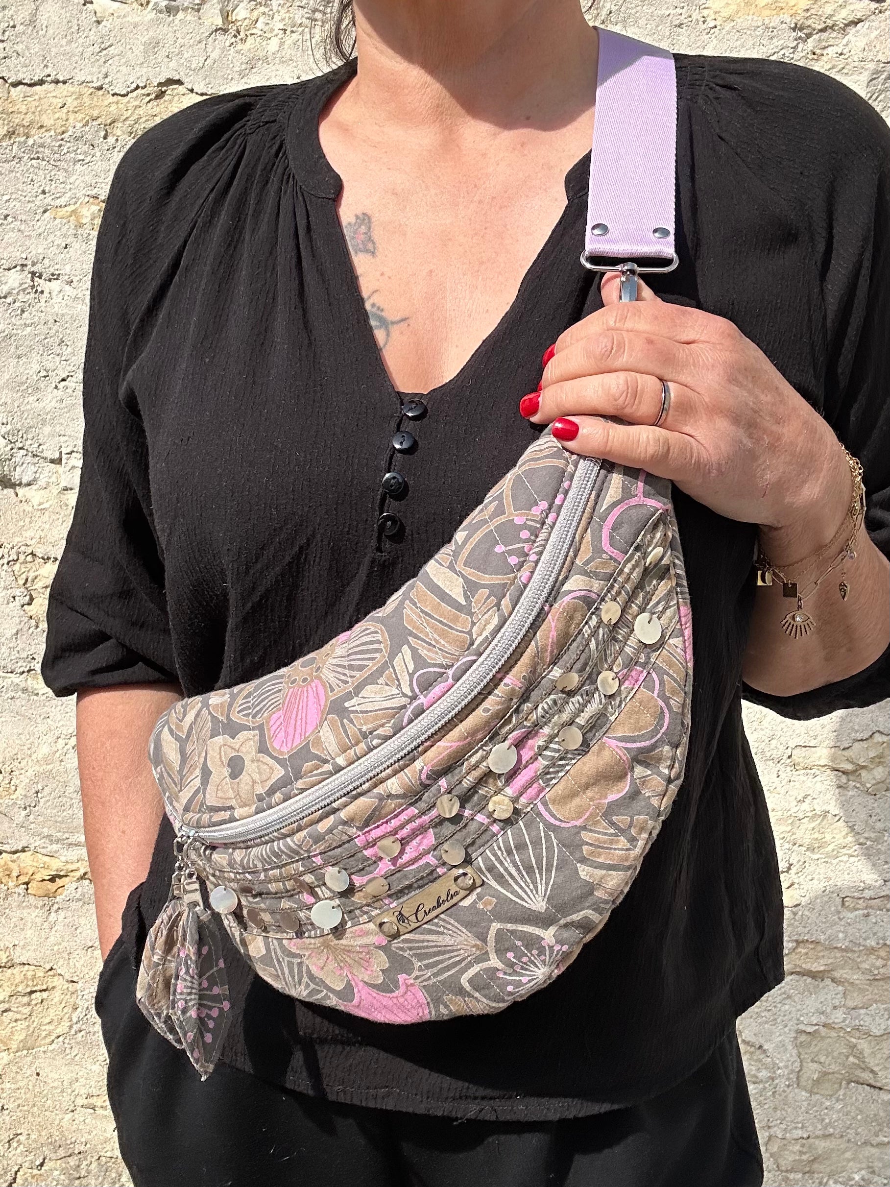 Sac banane fait main upcyclé - image 13