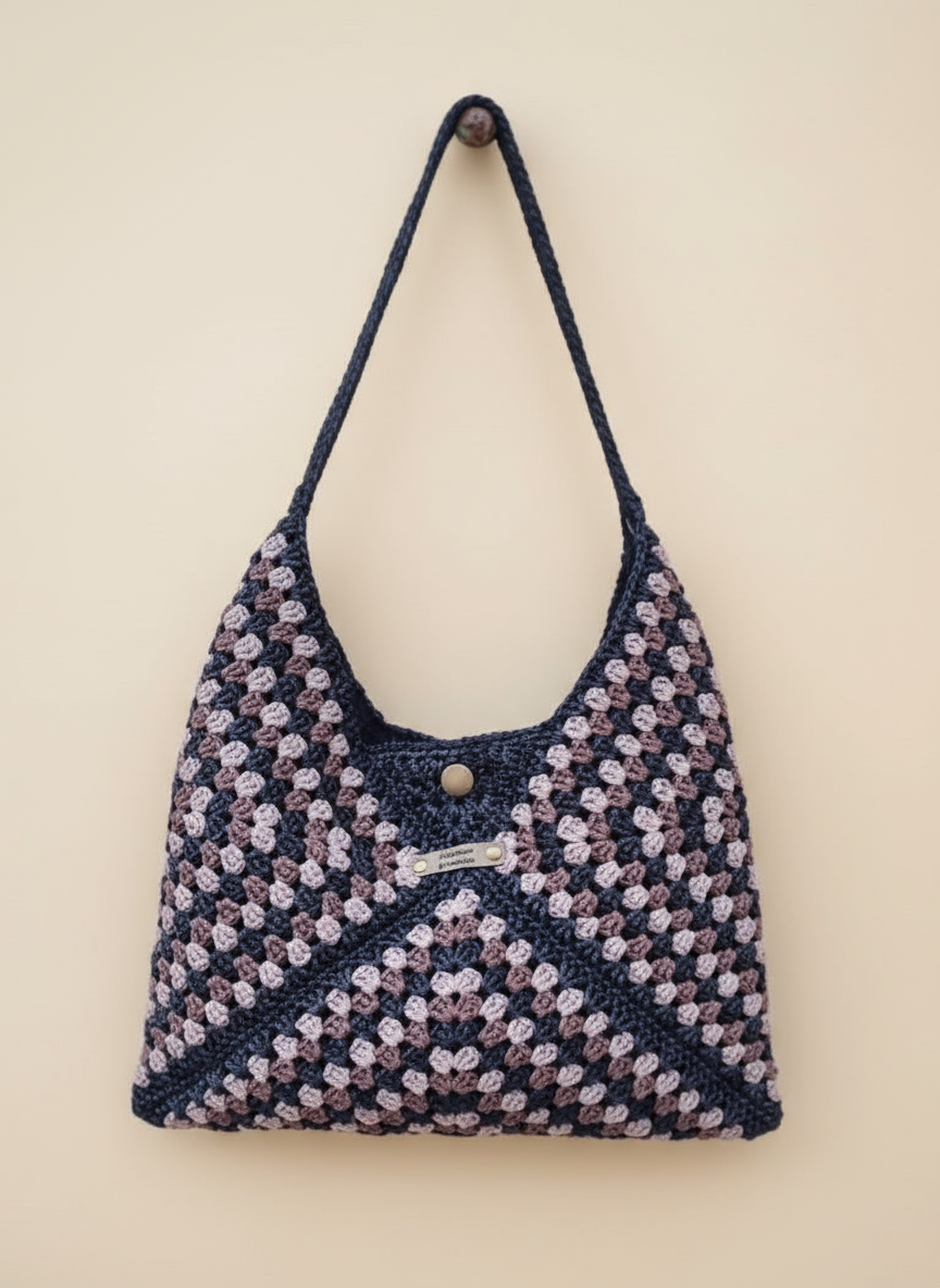 Sac hobo en crochet/raphia