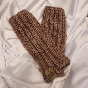 Mitaines en crochet taupe, idée cadeau - image 3