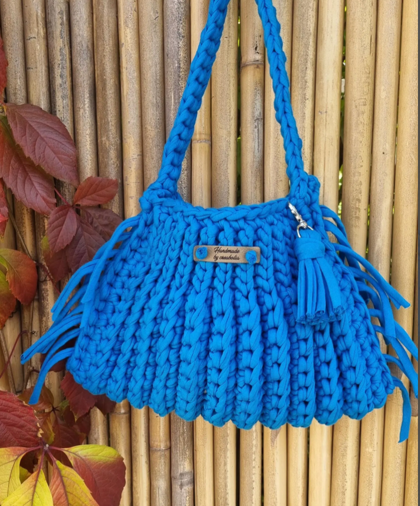 Sac crochet en fil coton recyclé - image 3