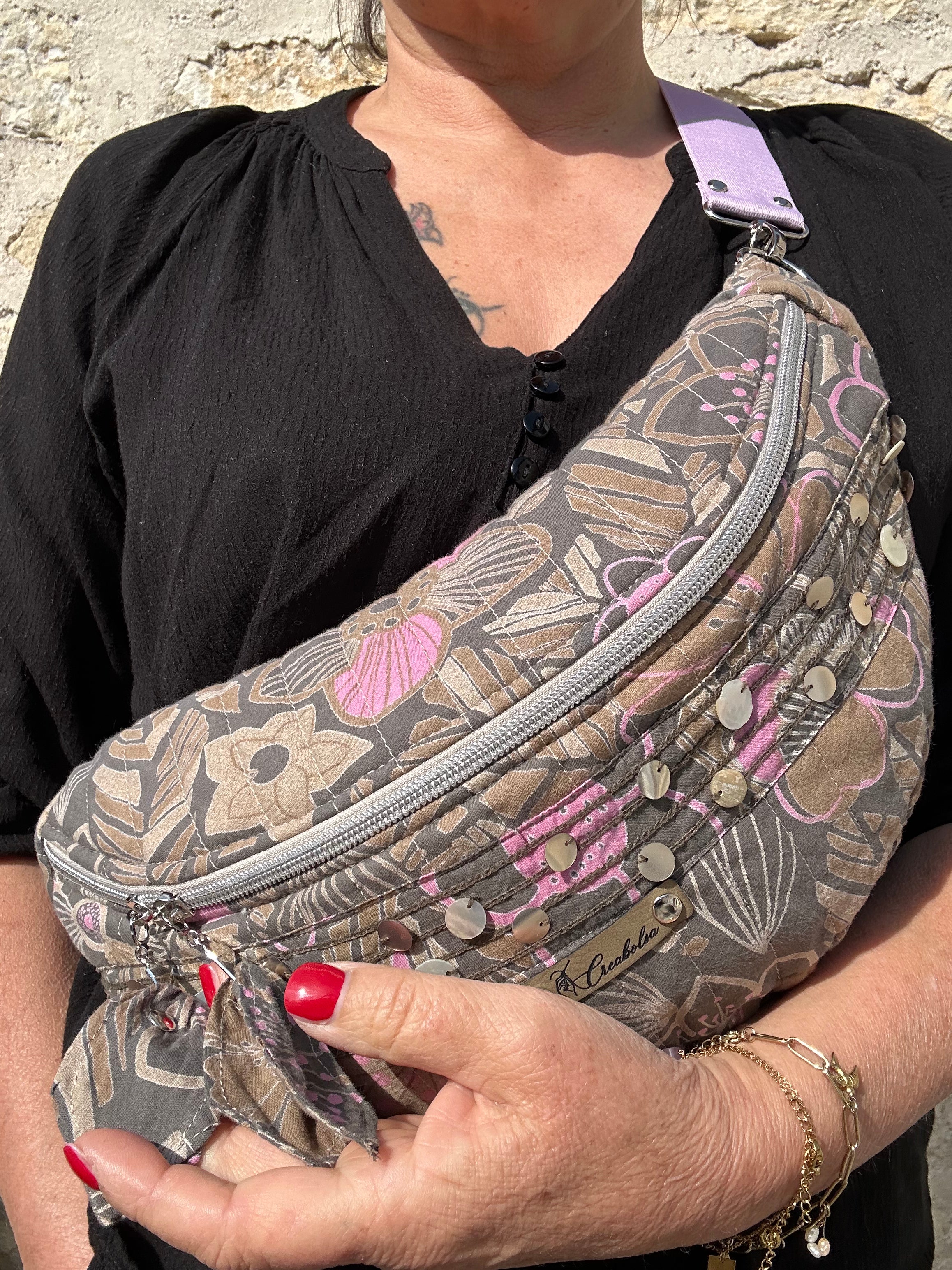 Sac banane fait main upcyclé - image 12