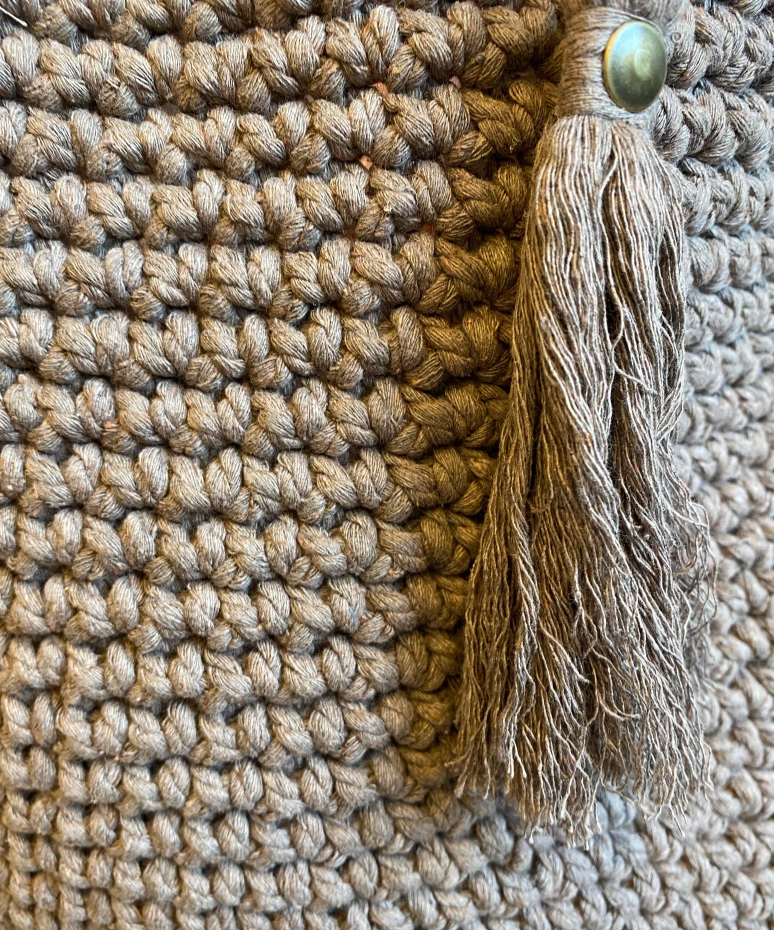 Sac cabas en crochet en fil de macramé - image 6