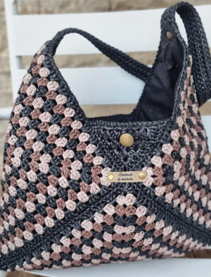 Sac hobo en crochet/raphia - image 8