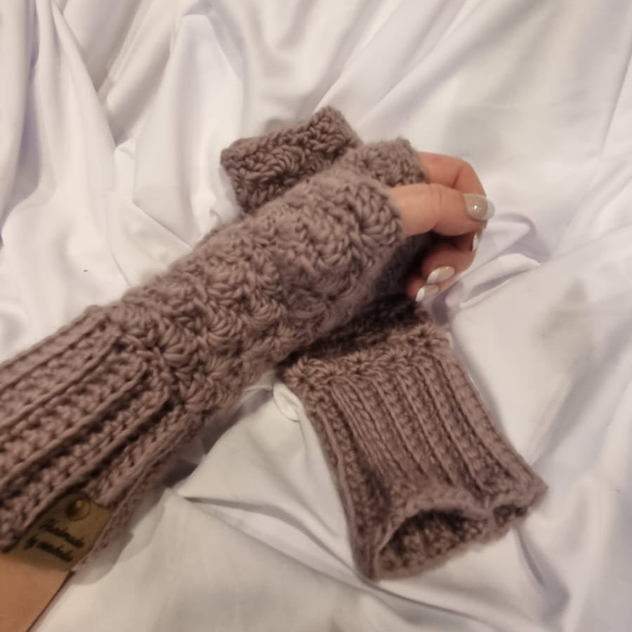 Mitaines 100 % laine en crochet, idée cadeau