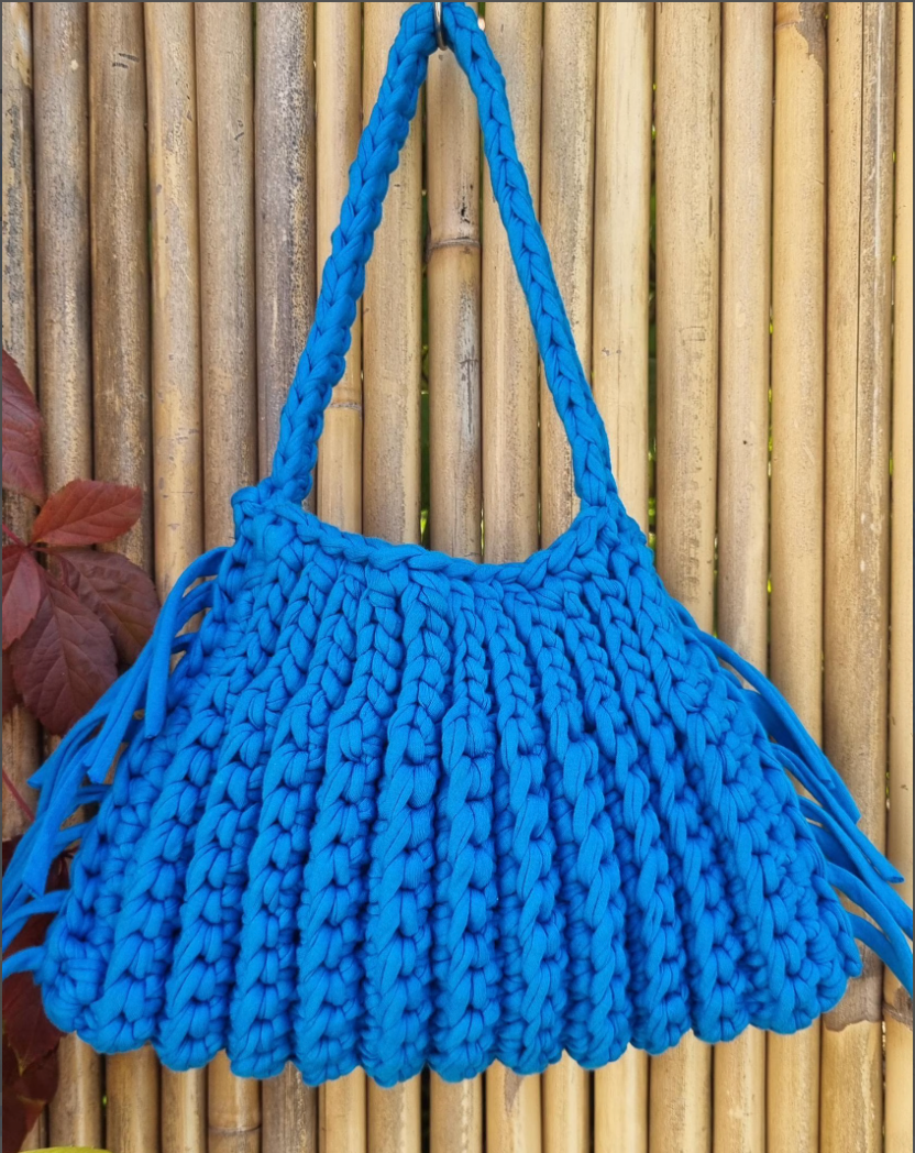 Sac crochet en fil coton recyclé - image 4