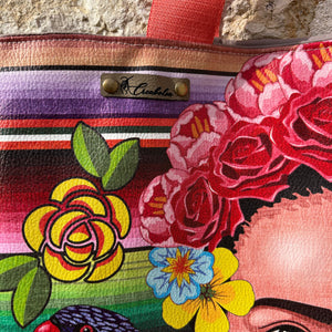 Tote bag double face Frida Kahlo simili cuir et jute - image 6