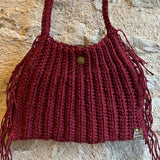 Sac à main en crochet effet pailleté à franges - image 15