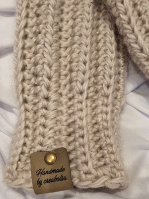 Mitaines en crochet beige, idée cadeau - image 4