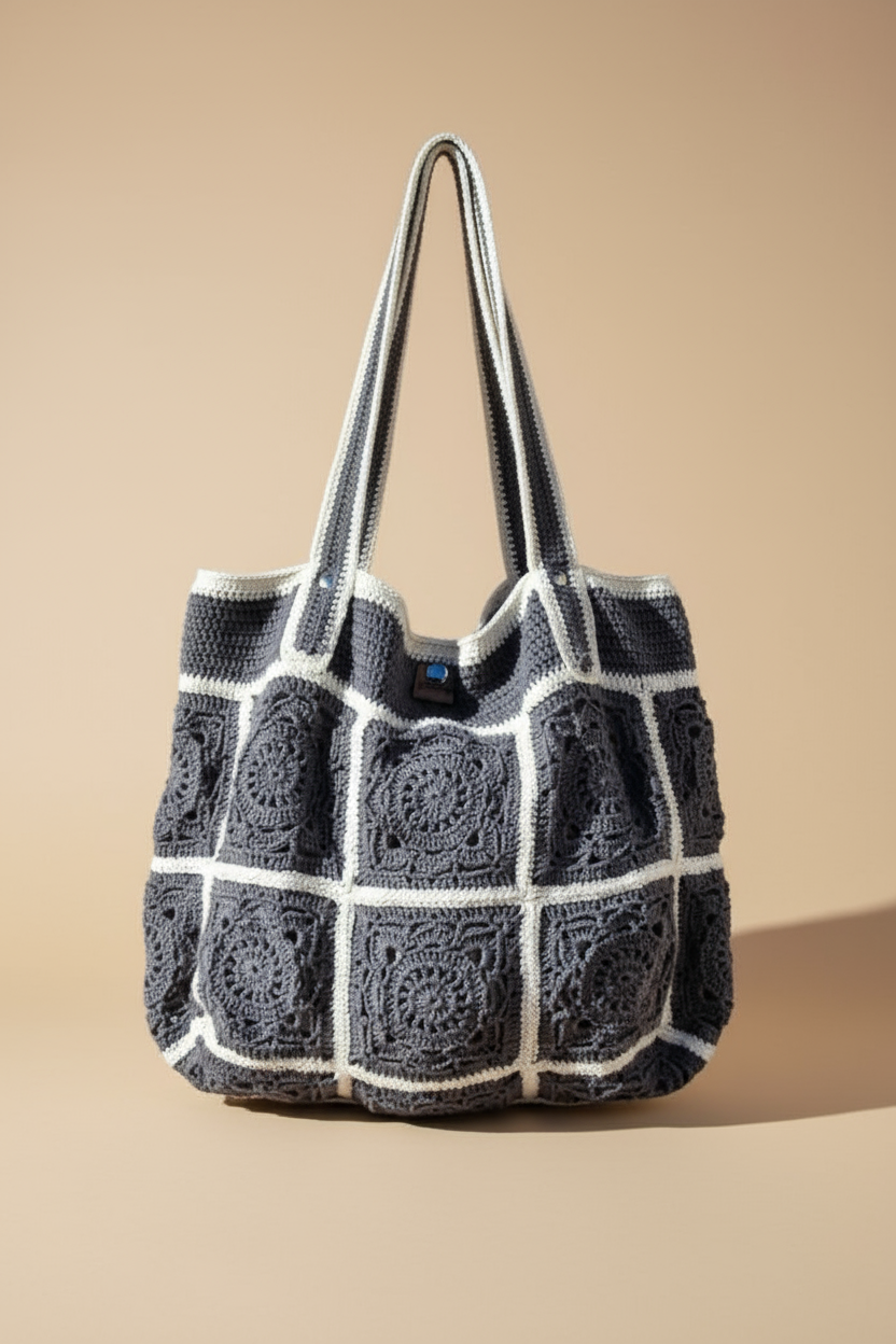 Sac cabas en crochet bohème