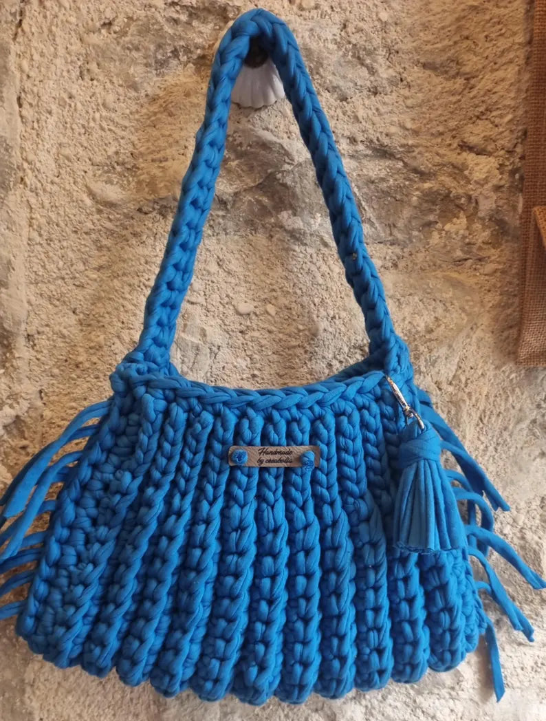 Sac crochet en fil coton recyclé - image 10