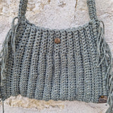 Sac à main en crochet effet pailleté à franges - image 14