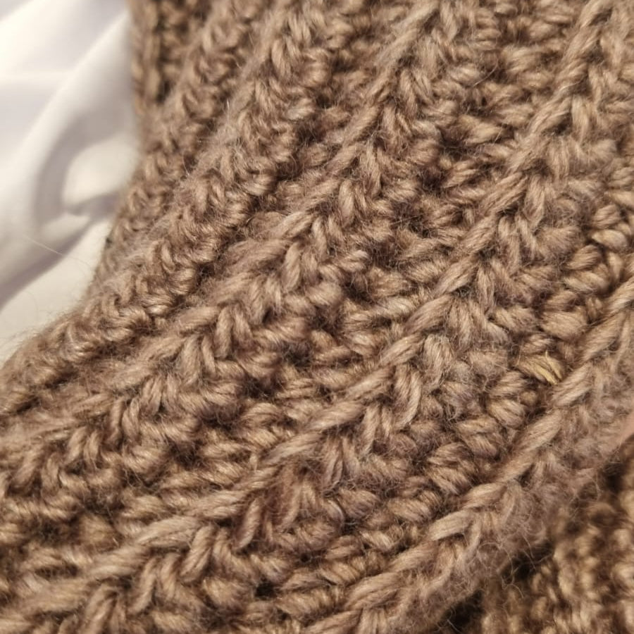 Mitaines en crochet taupe, idée cadeau - image 5