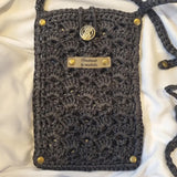 Pochette téléphone crochet/raphia - image 3