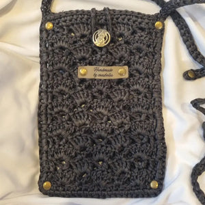 Pochette téléphone crochet/raphia - image 3