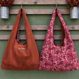 Sac hobo réversible en velours côtelé – personnalisable