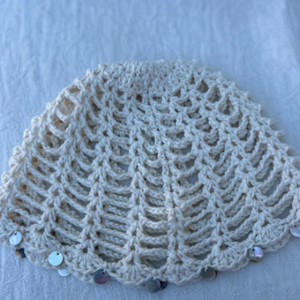 Bonnet en crochet écru femme – Bonnet d'été fait main